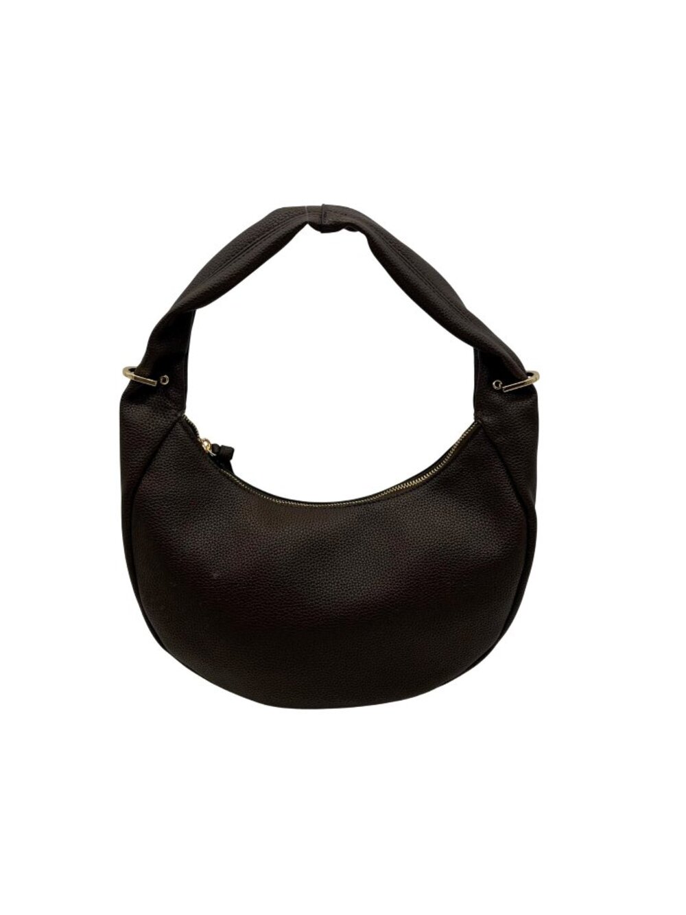 On 34th Brown Faux Leather Satchel Bag